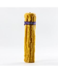 Cheeky Bee - Beeswax Candle - Dripped 2.5" x 11" - Gold