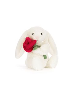 Jellycat - Cream Bunny with Rose