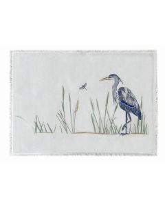 Rightside - Blue Heron Embroidered Placemats - Set of 4