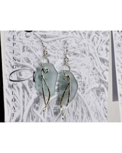 Keeping Afloat - Fishing Float Kelp Earrings